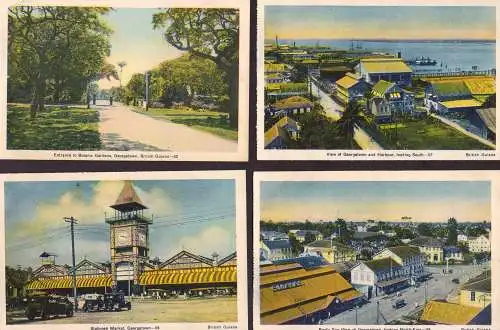 603322 | British Guiana, Guyama, Georgetown, Lot von 9 Karten ungelaufen  | -, -,
