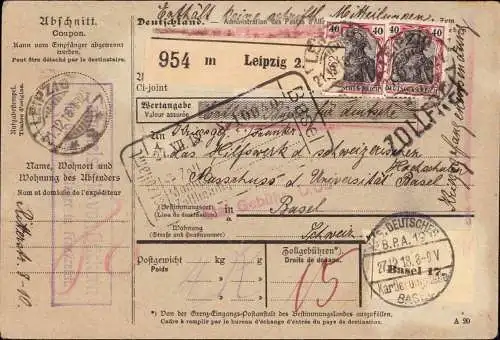 603360 | Paketkarte der Sammelstelle von Bücher für Gefangenenlager, Kriegsgefangenenpost POW  | Leipzig (O - 7010), -,