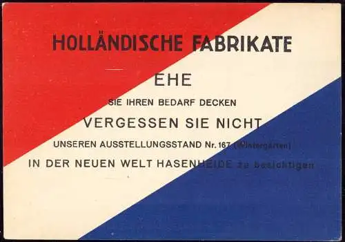 603428 | Werbung der Zigarettenfabrik Retzlaff für Holländische Fabrikate, Tabak  | Berlin (W - 1000), -,