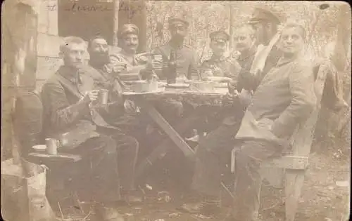 603439 | Militär 1. WK, Fotokarte, Lager Souleuvre  | La Ferriere Harang;Calvados (F 14350 Frankreich), -,