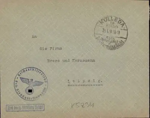 603461 | Dienstbrief, Frei durch Ablösung aus dem RAD Lager 4 / 145, Reichsarbeitsdienst | Kölleda (O 5234)