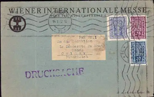 603535 | Drucksache mit Firmenlochung Perfin der Wiener Internationalen Messe | Wien (A 1010 Österreich)