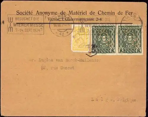 603538 | Brief mit Firmenlochung Perfin der Firma Societe Anonyme de Materiel de Chemin de Fer | Wien (A 1010 Österreich