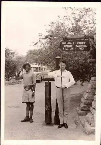 603591 | Süd Afrika, 1962, Foto (size 9x12,5cm) Eingang des Kruger National Park, Polizei,  | -, -,