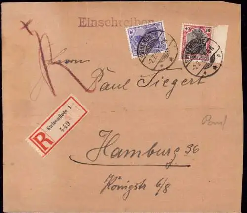 603638 | Einschreiben, Reichswehr, Militaria aus  | Swinemünde, Stadt (Kreis Usedom-Wollin Pommern), -,