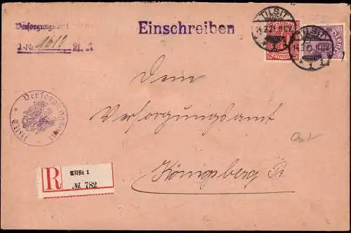 603640 | Ostpreussen, Dienstbrief per Einschreiben des Versorgungsamt  | Tilsit (Tilsit OP), -,