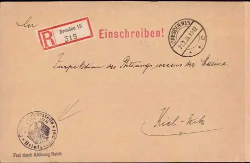 603661 | Dienstbrief der Psychologischen Prüfstelle beim Wehrkreis Kommando 4, Medizin | Dresden (O 8010)