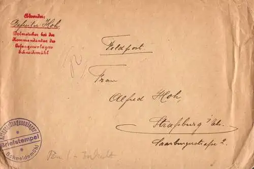 603684 | Chemische Werke Grünau. Urlaubsgesuch eines Dolmetscher aus dem Kriegsgefangenenlager POW | Schneidemühl