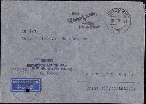 603729 | Dienstbrief per Luftpost von der Deutschen Botschaft in Santiago de Chile  | -, -,