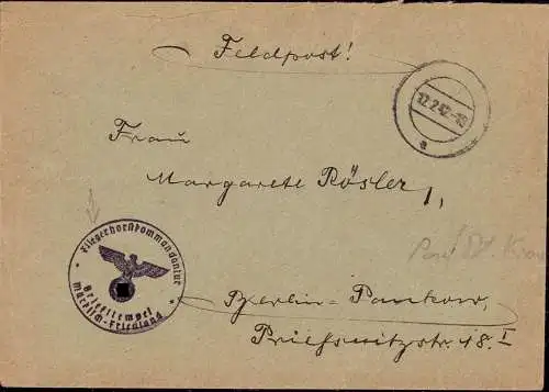 603758 | Westpreussen, Brief 1942, vom Fliegerhorst | Märkisch Friedland (Deutsch Krone WP)