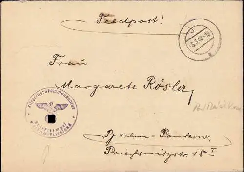 603761 | Westpreussen, Brief 1942, vom Fliegerhorst  | Märkisch Friedland (Deutsch Krone WP), -,