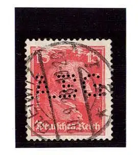 603784 | Oberschlesien, Briefmarke mit Firmenlochung AEG | Gleiwitz