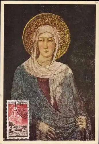 603795 | Maximumkarte Triest, Malerei Assisi, Kiche, Simon Martini  | -, -,