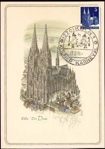 603804 | Bauten, Maximumkarte, Souvenirkarte zum Karneval  | Köln (W - 5000), -,