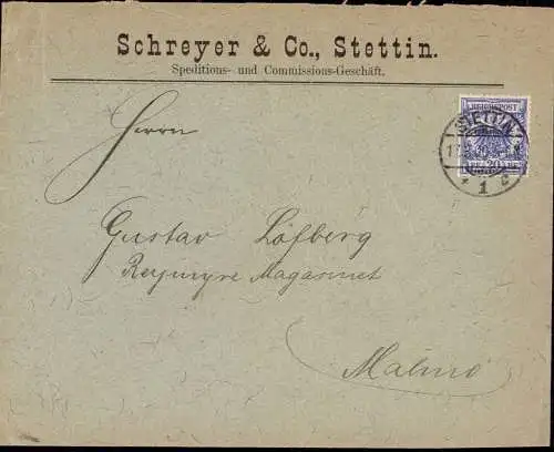 603808 | dekorativer Brief der Spedition Schreyer & Co.  | Stettin (Stettin Stadt Pommern), -,