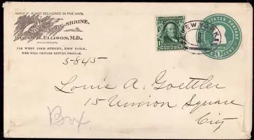 603811 | Ganzsache mit Zudruck, Mecca Mystic Shrine, Saram R. Ellison, Arabische Kultur  | -, -,