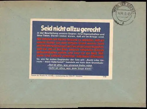 603812 | Brief, per Einschreiben mit Rückseitiger Parole der Woche, Propaganda  | Schwerte (W - 5840), -,