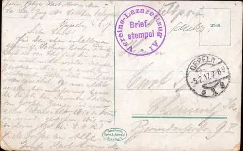 603821 | Oberschlesien, Rotes Kreuz, Feldpostkarte eines Krankenpfleger vom Vereins Lazarettzug A 1 | Oppeln, Stadt, (Kr