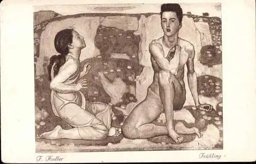 603896 | Frühling, seltene Ansicht eines Bildes von Ferdinand Hodler im Museum Folkwang | Essen (W 4300)