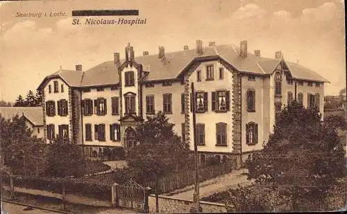 603899 | Ortsansicht mit Hospital  | Sarrebourg;Moselle (F 57400 Frankreich), -,