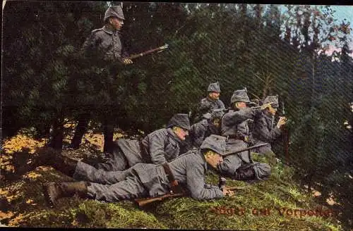 603915 | auf Vorposten, Feldpostkarte vom 1. Jäger Ersatz Bataillon | Goslar (W 3380)