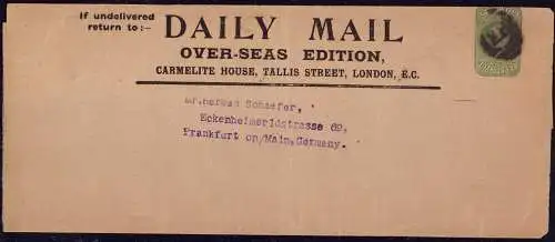 603928 | Wrapper, Streifband, Privatganzsache der Daily Mail, London  | -, -,