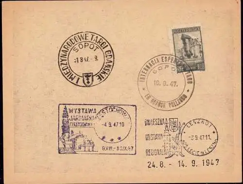 603941 | Souvenirkarte vom Esperanto Kongress 1947 in Sopot | Zoppot (Danzig Westpreussen)