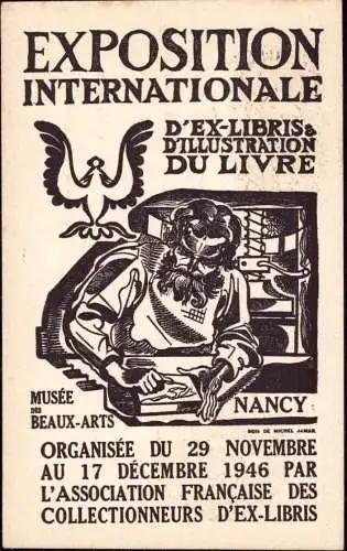 603957 | dekorative Karte der Exposition Internationale D´Ex Libris & D´Illustration du Livres  | Nancy;Meurthe-et-Mosel