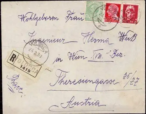 603997 | Brief (1930) per Einschreiben aus Voloska, Fiume, Italia, Volosca Abbazia  | -, -,
