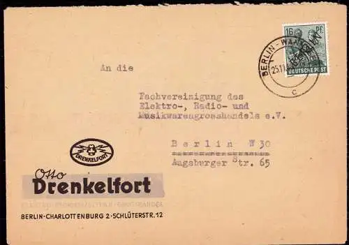 604006 | dekorativer Brief der Firma Drenkelfort in | Charlottenburg ; Berlin (W 1000)