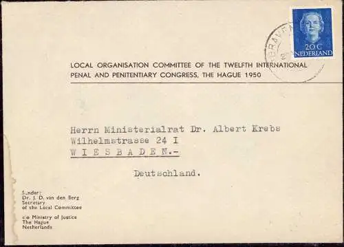 604108 | Cover of the International Penal and Penitentinary Congress in The Hague  |