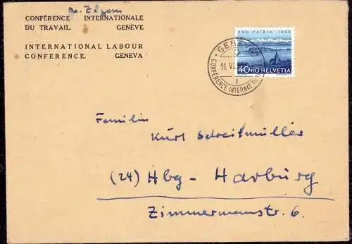 604111 | Bedarf, Brief von der Internationl Labour Conference, Geneva, BIT | Genf (CH 3290 Schweiz)