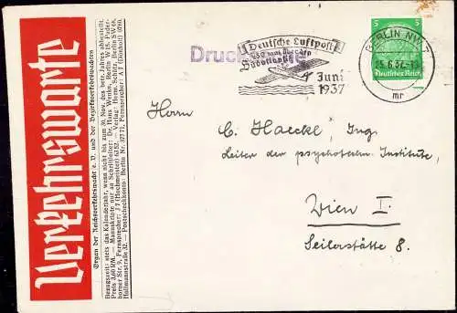 604117 | Dekoratier Brief der Zeitung Verkehrswarte, Zeitschrift | Berlin (W 1000)