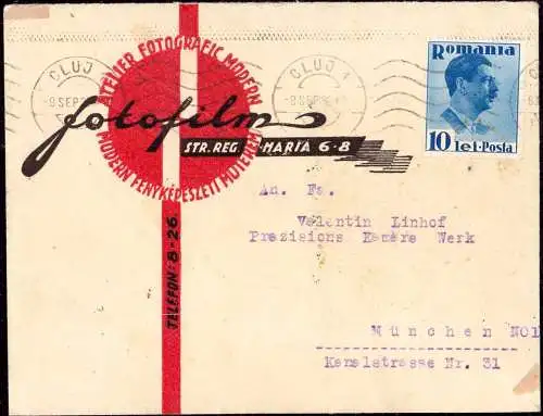 604122 | Dekorativer Brief des Atelier Fotografic Modern Fotofilm in Cluj, Klausenburg  |