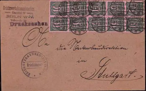 604125 | Inflation, Dienstbrief des Reichs Verkehrsministerium mit Briefstempel | Berlin (W 1000)