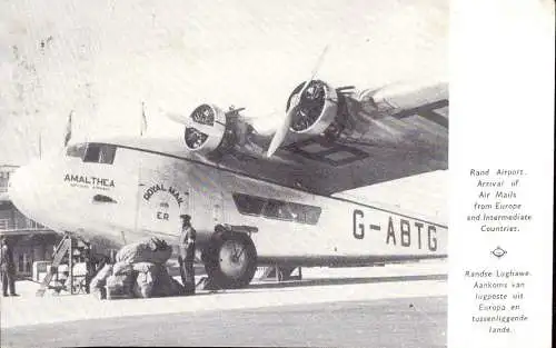 604134 | Luftpost, Karte mit Sonderstempel von der Empire Exhibition Johannesburg, South Africa  | -, -,