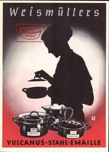 604188 | Ansichtskarte des Emaillierwerk B. G. Weismüller & C. signiert Gebrüder Erbe, Hagen  | Düsseldorf (W - 4000),