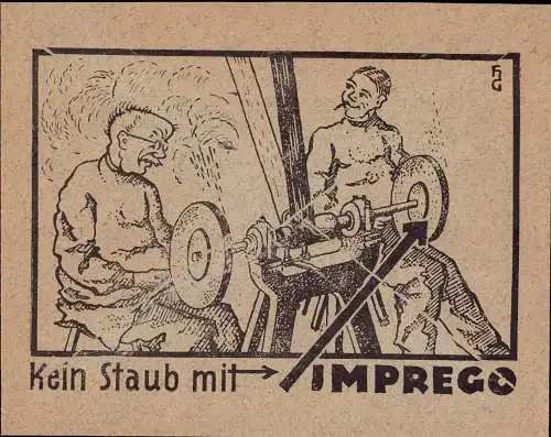 604189 | Dekorativer Brief mit Werbung der Firma E. Link & Co. Imprego Schleifscheiben  | Tuttlingen (W - 7200), -,