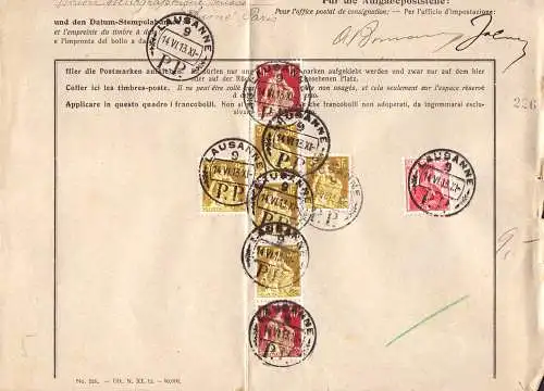 604192 | Sitzende Helvetia, seltenes frankiertes Dokunent zur Massenauflieferung, Port Payè | Luzern (CH 6000 Schweiz)