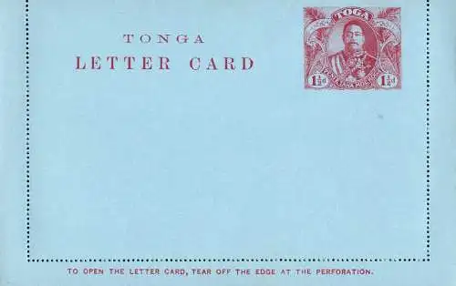 604196 | Unused Letter Card from Tonga  | -, -,