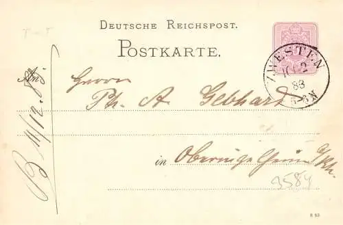 604204 | Sauberer Abschlag des Poststempels auf Ganzsache,  | Zwesten (W - 3584), -,