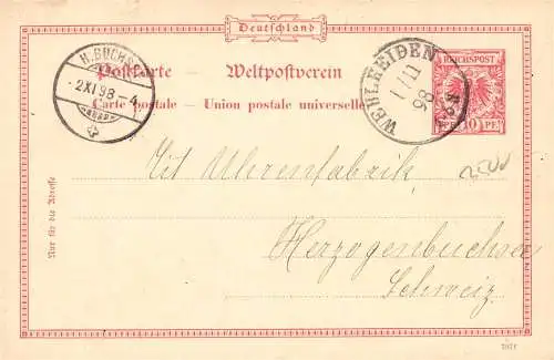 604206 | Sauberer Abschlag des Poststempels auf Ganzsache,  | Wehlheiden  ; Kassel (W - 3500), -,