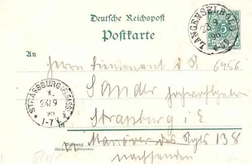 604217 | Sauberer Abschlag des Poststempels auf Ganzsache,  | Langenselbold (W - 6456), -,