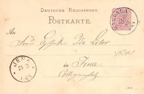 604222 | Sauberer Abschlag des Poststempels auf Ganzsache,  | Magdala (O - 5301), -,