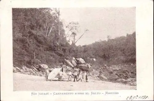 604260 | Rio Iguazu, Campamento sobre el salto  | -, -,