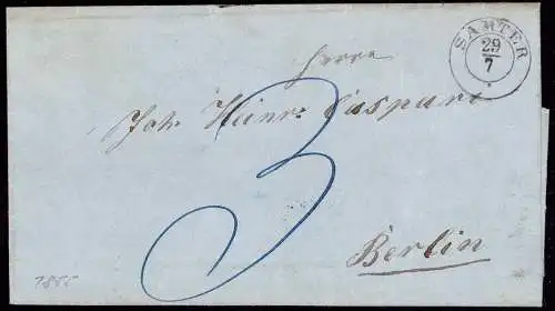 604328 | Westpreussen, unfrankiert aufgegebener Brief aus  | Samter (Kreis Samter WP), -,