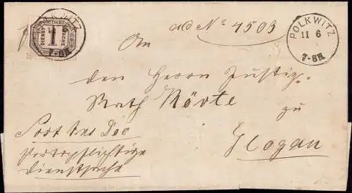 604333 | Nieder Schlesien, Dienstbrief aus  Polkowice  | Polkwitz, Stadt, Heerwegen, Stadt (ab 1937) (Kreis Glogau N.Sch