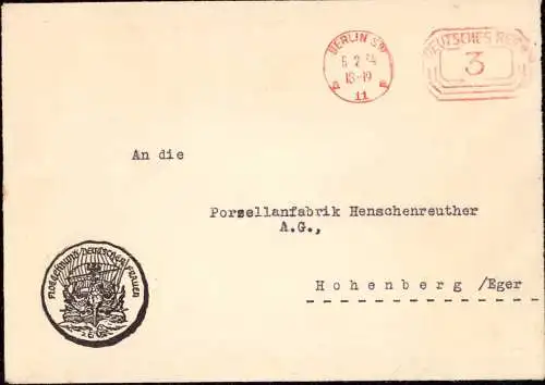 604371 | Brief mit Logo des Flottenbund Deutscher Frauen, Marine, Schifffahrt  | Berlin (W - 1000), -,