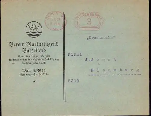 604376 | Brief mit Logo des Verein Marinejugend Vaterland, Schifffahrt,  | Berlin (W - 1000), -,