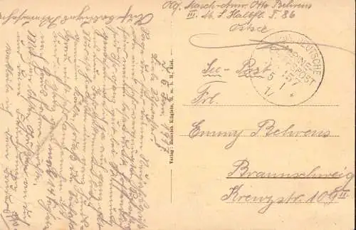 604387 | Feldpostkarte, Marineschiffspost MSP 157, Minen Such Flottille Ostsee  |